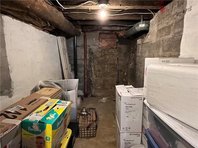 view of basement