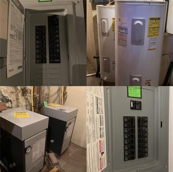 utilities featuring electric panel and electric water heater