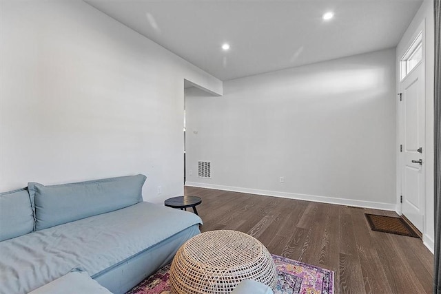 interior space featuring dark hardwood / wood-style floors