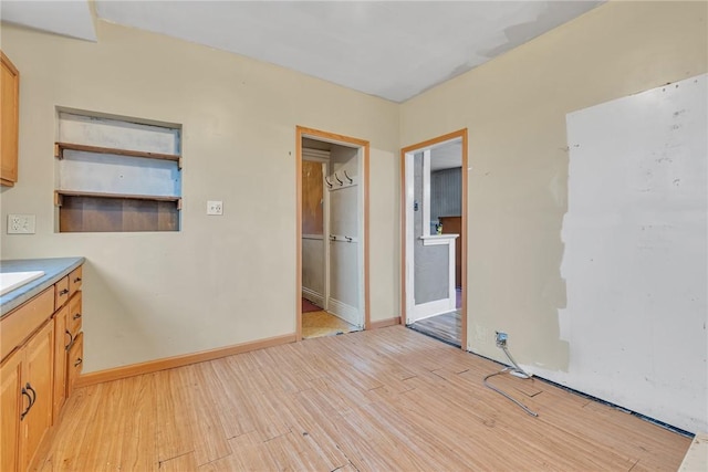 interior space with light wood-type flooring