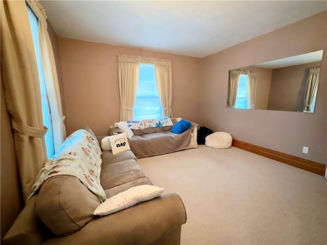 view of carpeted living room