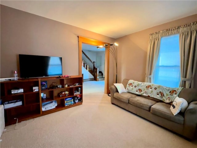 view of carpeted living room