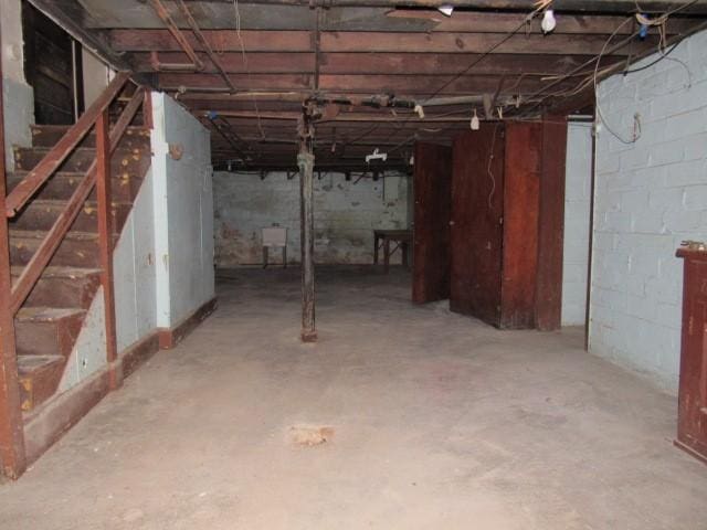 view of basement