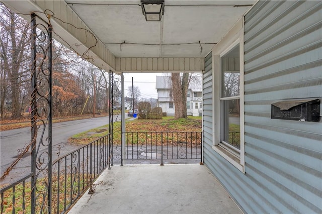 view of patio with a porch