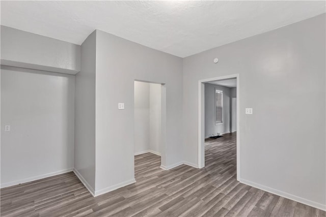 empty room with light wood-type flooring