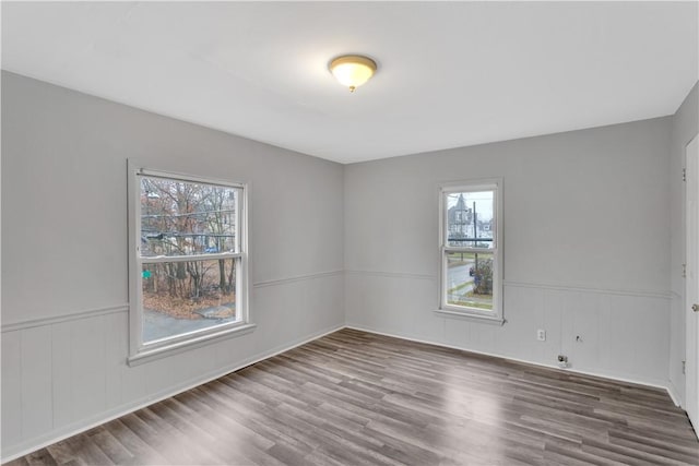 empty room with wood-type flooring