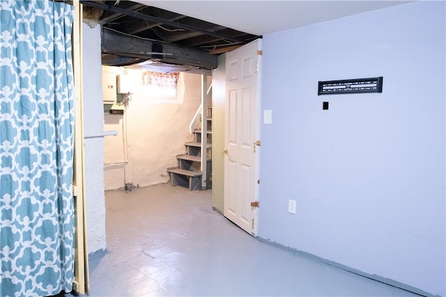 view of basement