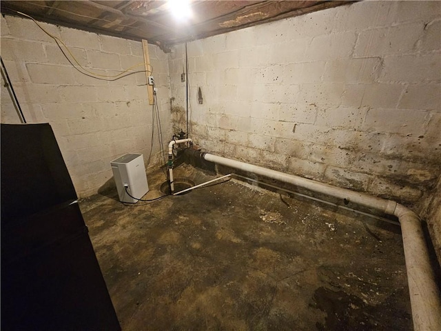 view of basement