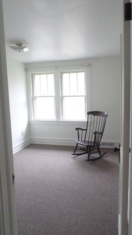 living area featuring carpet floors