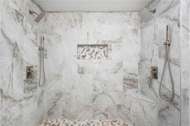 room details with tiled shower