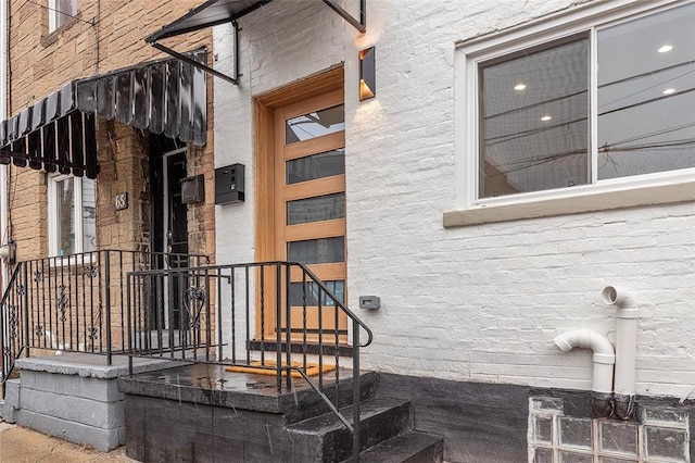 view of doorway to property