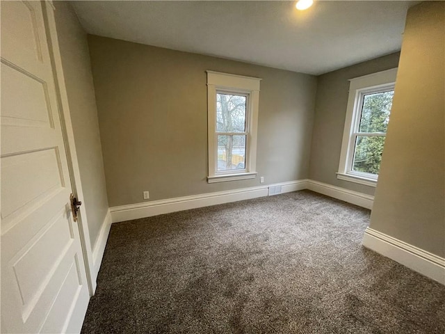 view of carpeted empty room