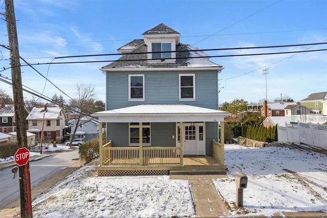 front facade with covered porch