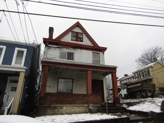 view of front of home with a porch