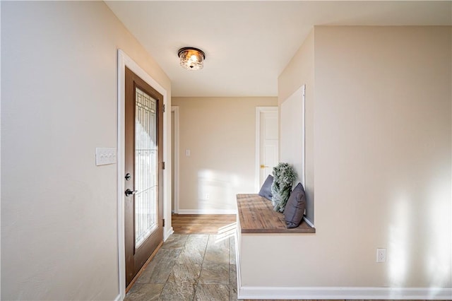 entryway featuring french doors