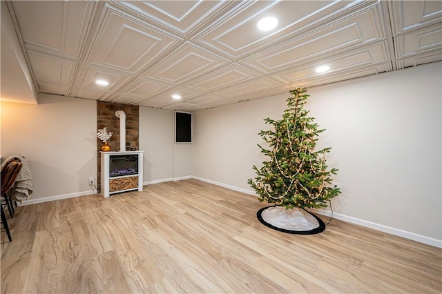 interior space with light hardwood / wood-style flooring