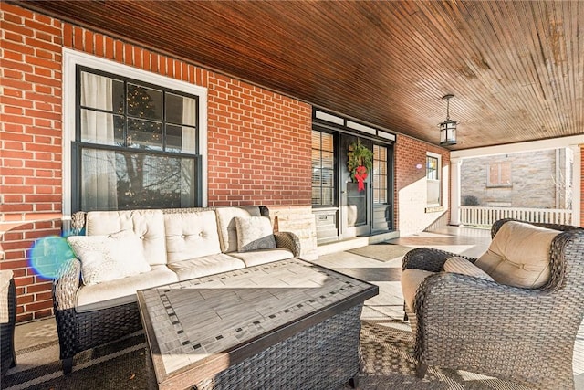 view of patio / terrace featuring covered porch