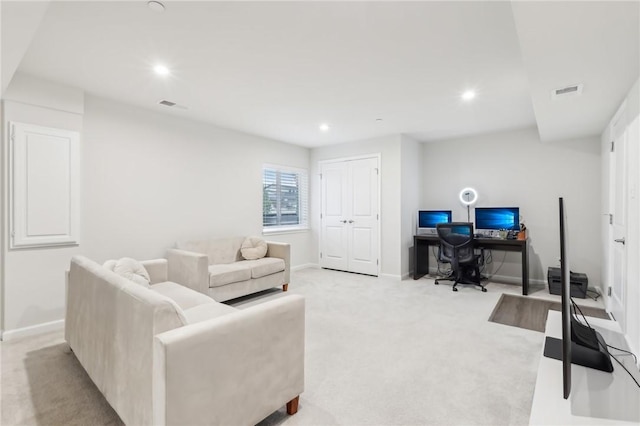 view of carpeted living room