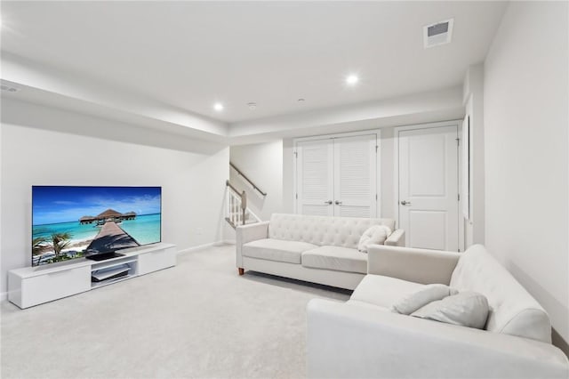 view of carpeted living room