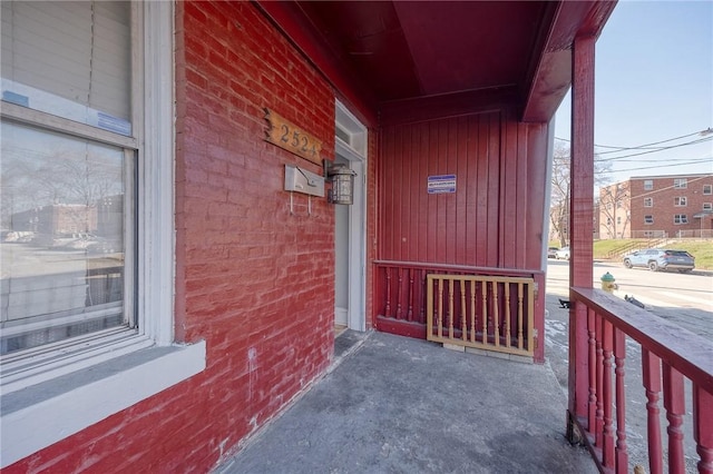 property entrance with a porch