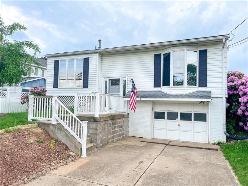 bi-level home with a garage