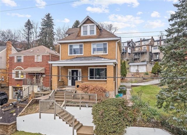 view of front of property featuring a porch