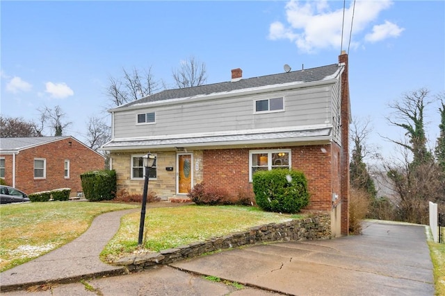 front of property with a front yard