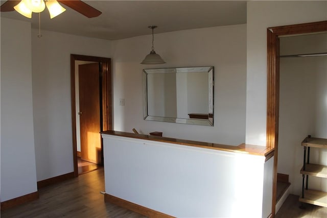 interior space featuring dark hardwood / wood-style flooring