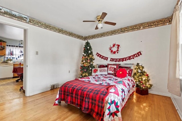 471 New York Ave, Rochester, PA 15074 - bedroom featuring ceiling fan and wood-type flooring