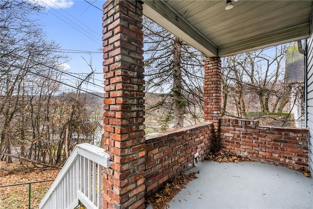 view of patio with covered porch