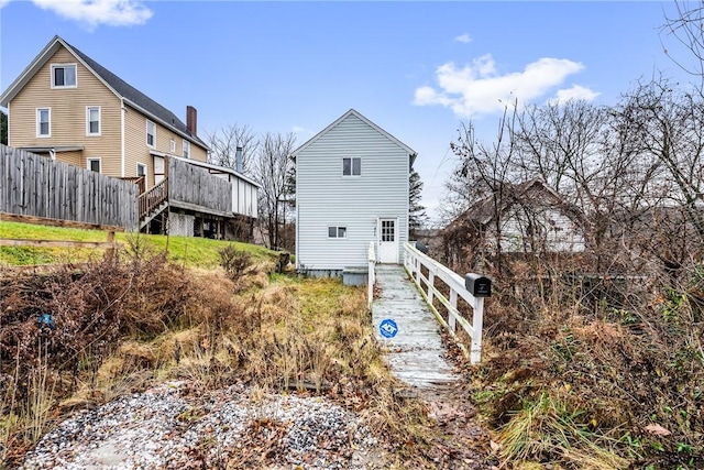 view of rear view of property