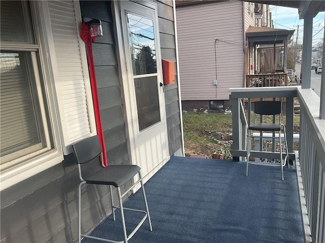 balcony with covered porch