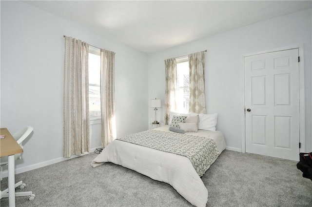 view of carpeted bedroom