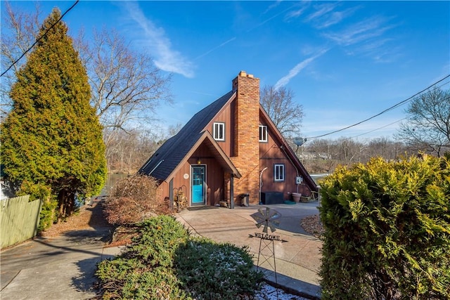 rear view of property with a patio area