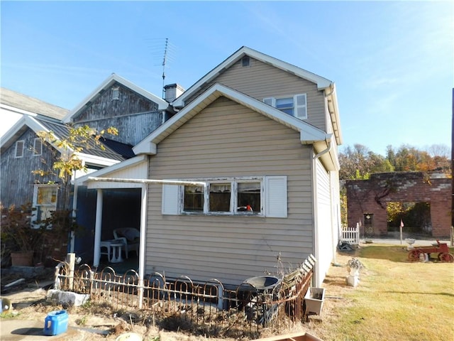 view of rear view of property