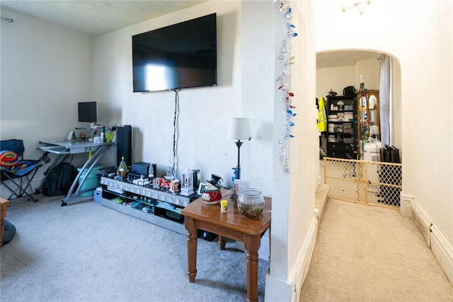 view of carpeted living room