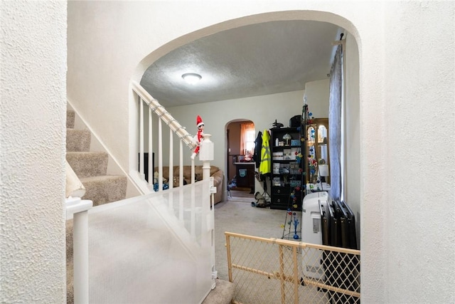 interior space with concrete floors