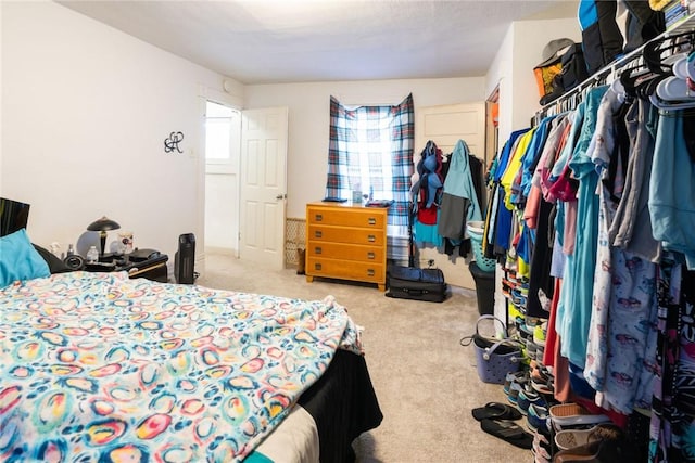 view of carpeted bedroom