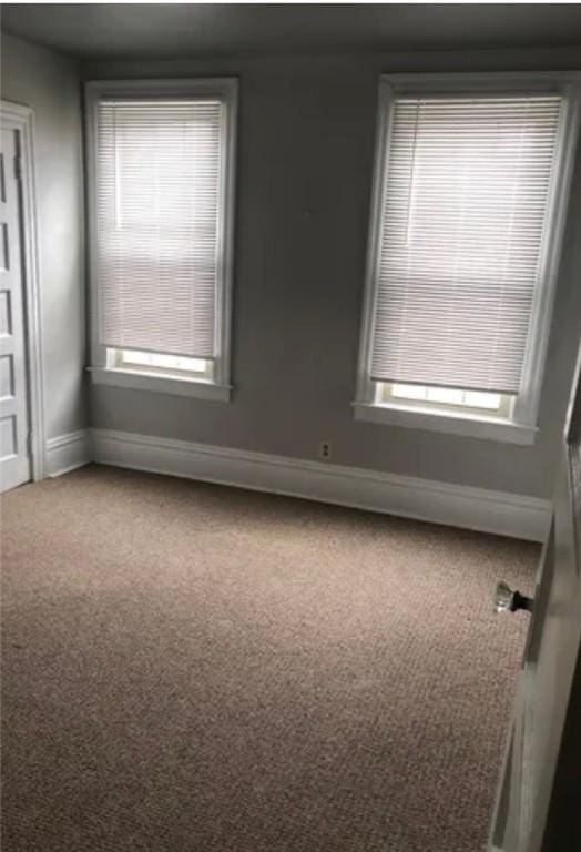 view of carpeted empty room