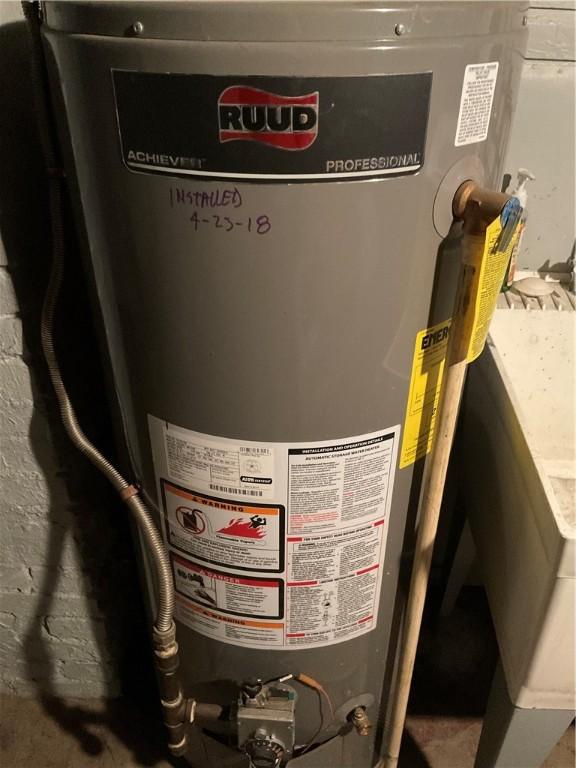 utilities featuring water heater