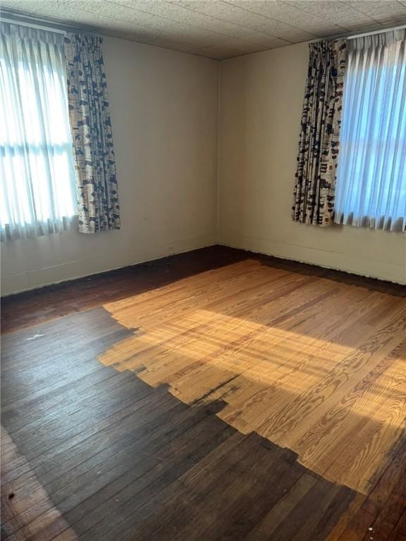 empty room with wood-type flooring