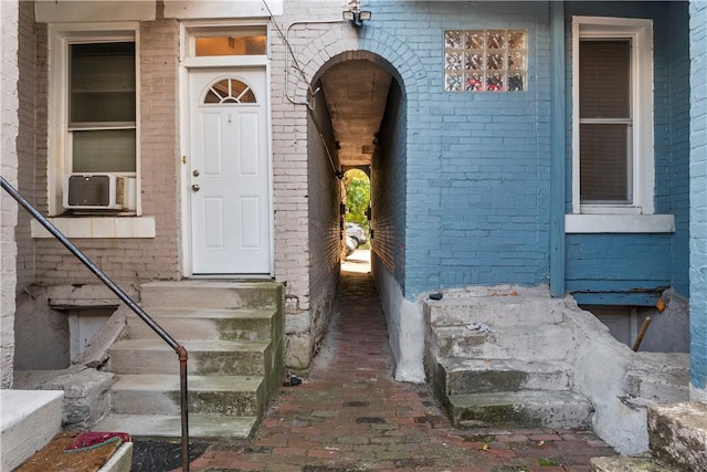 property entrance with cooling unit