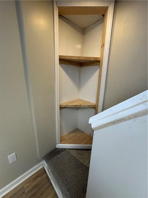 interior space featuring wood-type flooring