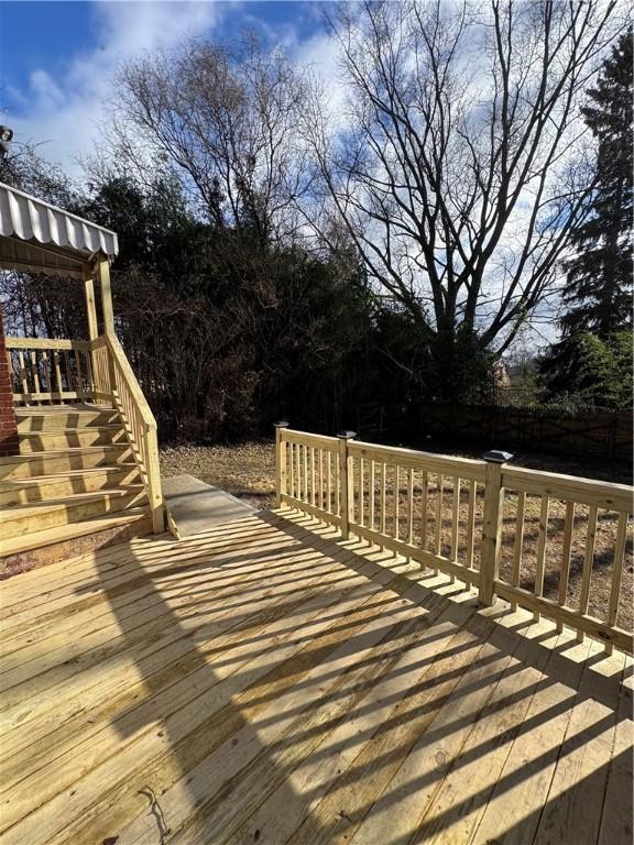 view of wooden terrace