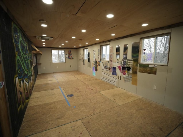 view of sport court featuring a wealth of natural light