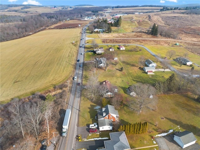 drone / aerial view featuring a rural view