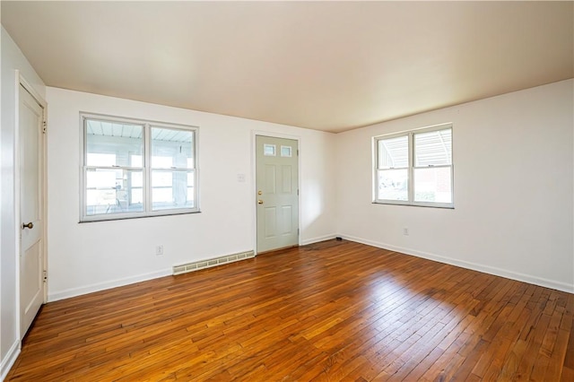 interior space with hardwood / wood-style flooring