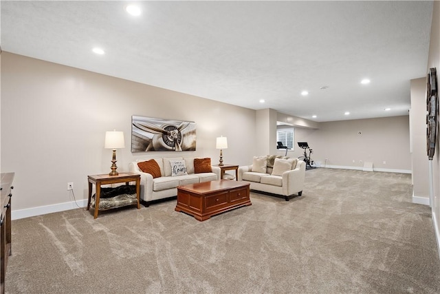 view of carpeted living room