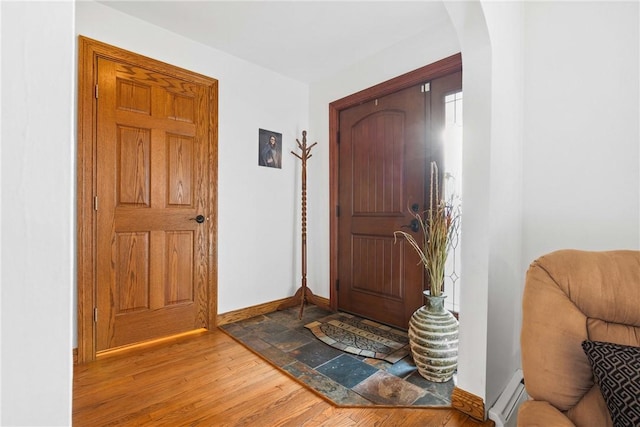 foyer featuring hardwood / wood-style flooring