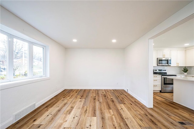 interior space featuring light hardwood / wood-style floors